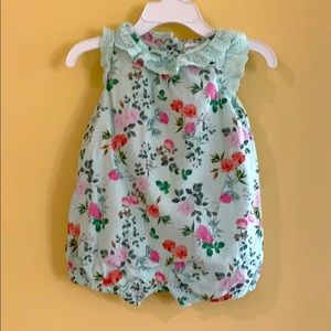 Girls romper 6M flowers little me